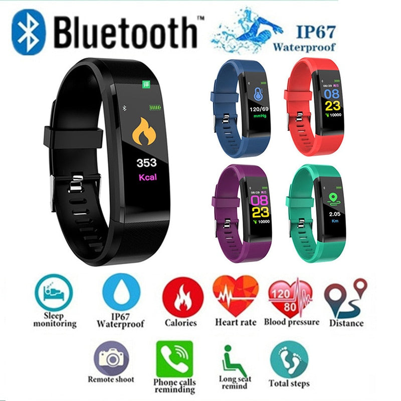 BluetoothWaterproof Sports Running Workout Heart Rate Fitness Tracker