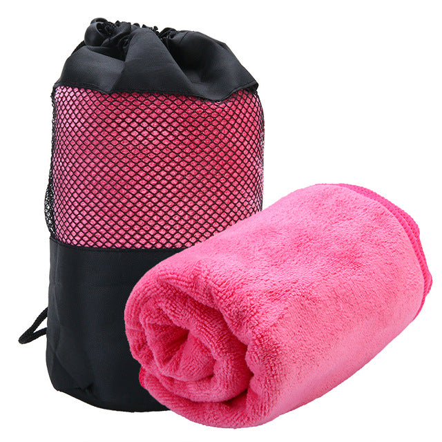 Sport Gym Sweat Microfiber Towel High-Quality Microfiber Cloth Cleaning Towel Kitchen Tools Gadgets with Mesh Bag