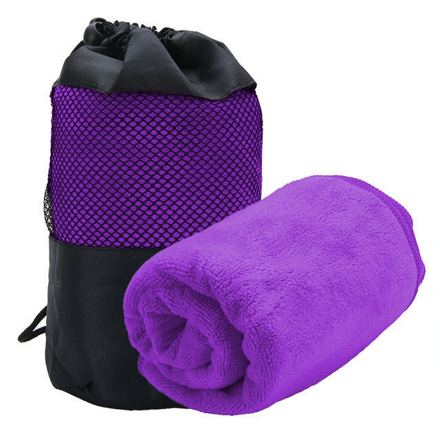 Sport Gym Sweat Microfiber Towel High-Quality Microfiber Cloth Cleaning Towel Kitchen Tools Gadgets with Mesh Bag